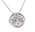 Sterling Round Jerusalem Cross Opening Magnetic Necklace